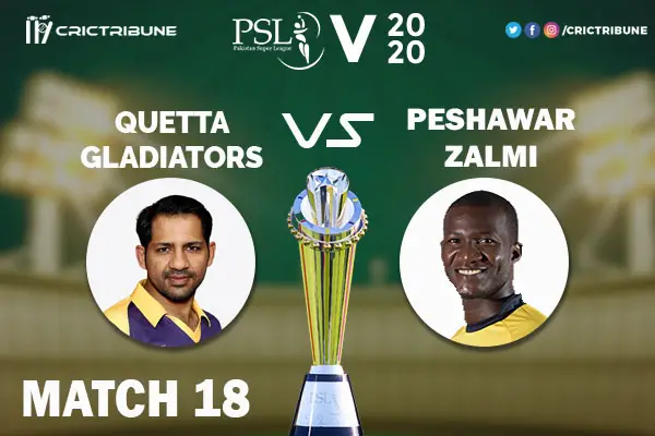 PES vs QUE Live Score 18th Match between Peshawar Zalmi vs Quetta Gladiators Live on 05 March 2020 Live Score & Live Streaming