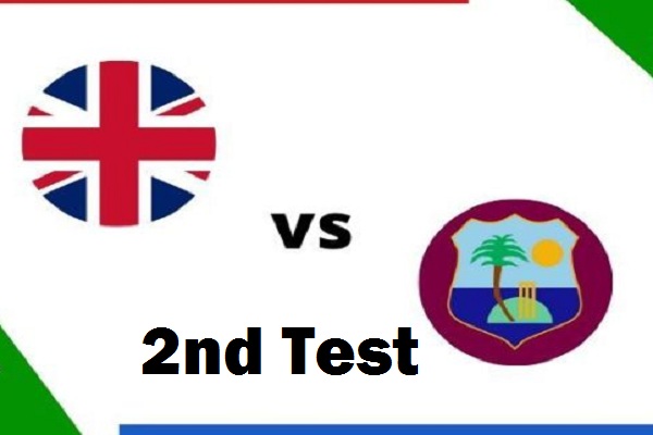 EN vs WI 2nd Test Live Score
