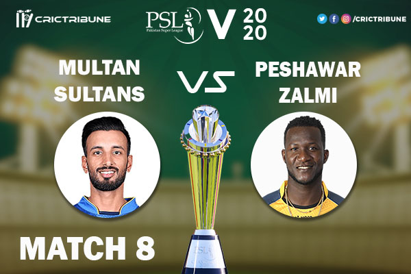 MUL vs PES Live Score 8th Match between Multan Sultans vs Peshawar Zalmi Live on 26 February 2020 Live Score & Live Streaming