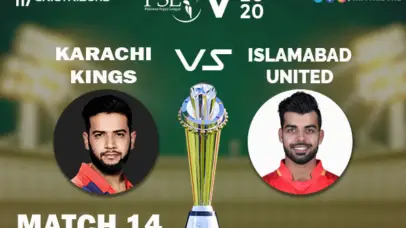 ISL vs KAR Live Score 14th Match between Islamabad United vs Karachi Kings Live on 01 March 2020 Live Score & Live Streaming