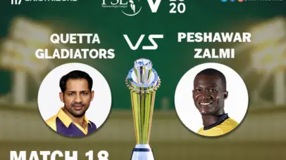 PES vs QUE Live Score 18th Match between Peshawar Zalmi vs Quetta Gladiators Live on 05 March 2020 Live Score & Live Streaming