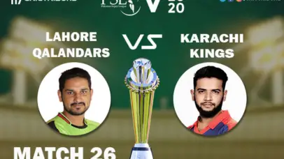 LAH vs KAR Live Score 26th Match between Karachi Kings vs Lahore Qalandars Live on 12 March 2020 Live Score & Live Streaming.