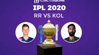 RR vs KOL Live Score