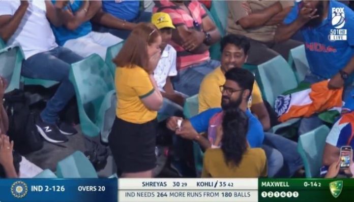 Watch Memes Indian Fan Proposes Australian Girl During Ind Vs Aus