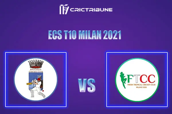 BOG vs FT Live Score, In the Match of ECS T10 Milan 2021 which will be played at Milan Cricket Ground, Milan. BOG vs FT Live Score, Match between Bogliasco.....