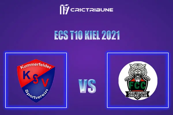 KSV vs FCT Live Score, In the Match of ECS T10 Kiel 2021 which will be played at Kiel Cricket Ground, Kiel. KSV vs FCT Live Score, Match between Kummerfelder...