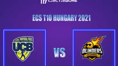 UCB vs BLB Live Score, In the Match of ECS T10 Hungary 2021 which will be played at GB Oval, Szodliget. UCB vs BLB Live Score, Match between United Csalad vs...