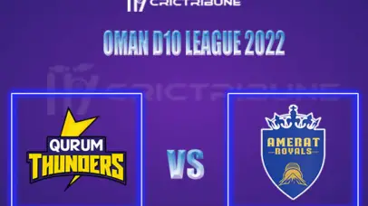 QUT vs AMR Live Score, In the Match of Oman D10 League 2021, which will be played at Oman Al Amerat Cricket Ground Oman Cricket . QUT vs AMR Live Score, Match be