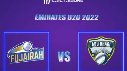 ABD vs FUJ Live Score, In the Match of Emirates D20 2022, which will be played at Sharjah Cricket Stadium, Sharjah .ABD vs FUJ Live Score, Match between Fujairah