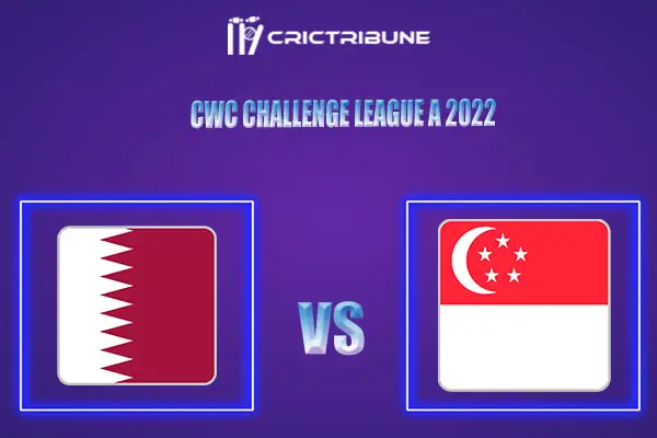 SIN vs QAT Live Score, In the Match of CWC Challenge League A 2022 which will be played at Maple Leaf 1, King City, Ontario.SIN vs QAT Live Score, Match between