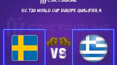 SWE vs GRE Live Score, In the Match of ICC T20 World Cup Europe Qualifier A which will be played at Tikkurila Cricket Ground, Vantaa. SWE vs GRE Live Score, ....