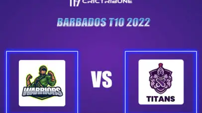TIT vs WAR Live Score, In the Match of Barbados T10 2022 which will be played at Three Ws Oval, Bridgetown, Barbados. TIT vs WAR Live Score, Match between Titan